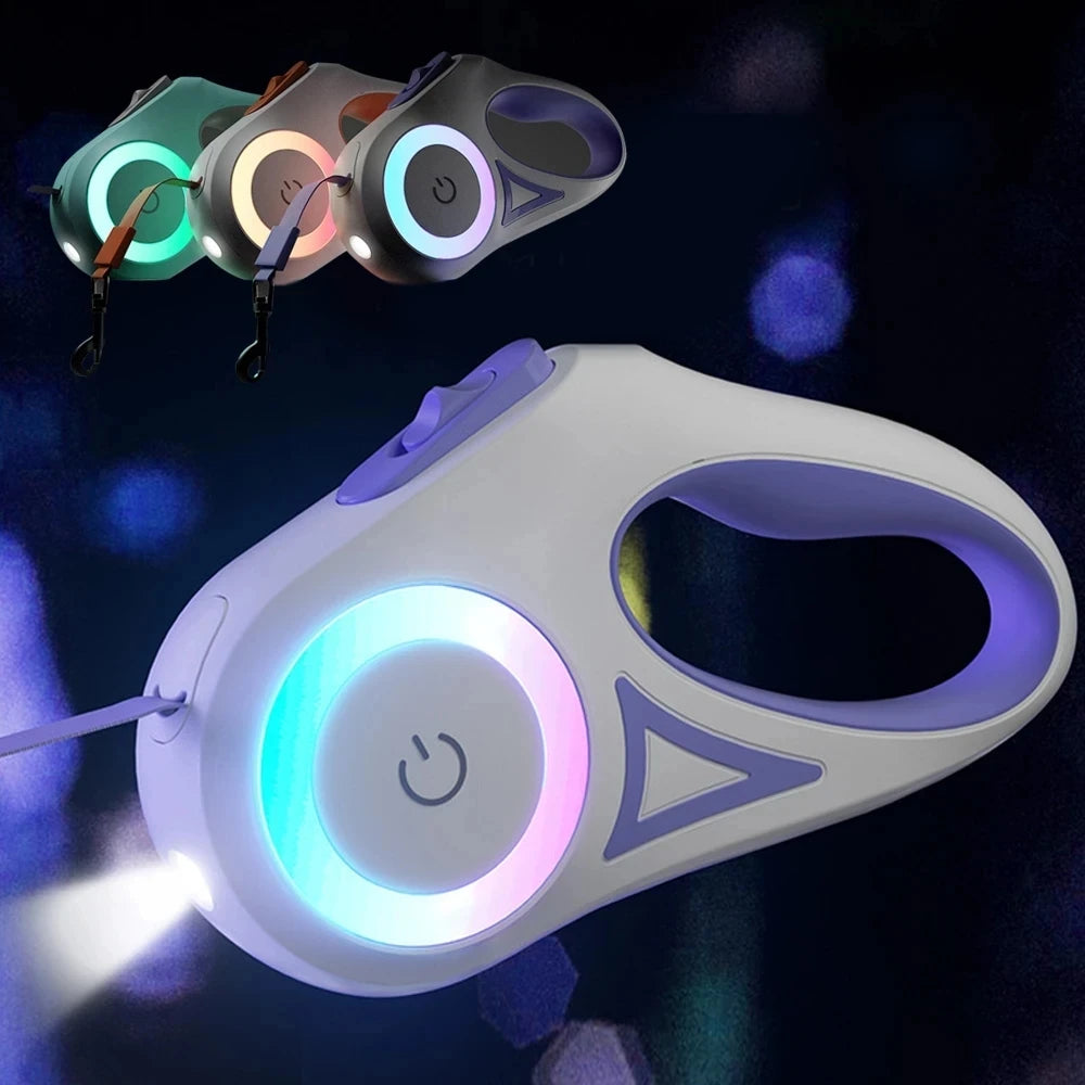 Dogs Retractable Leash Light