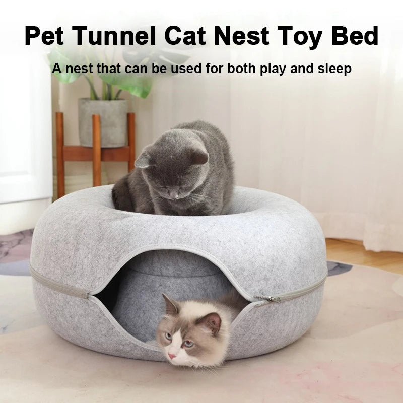 Donut Cat Tunnel Bed