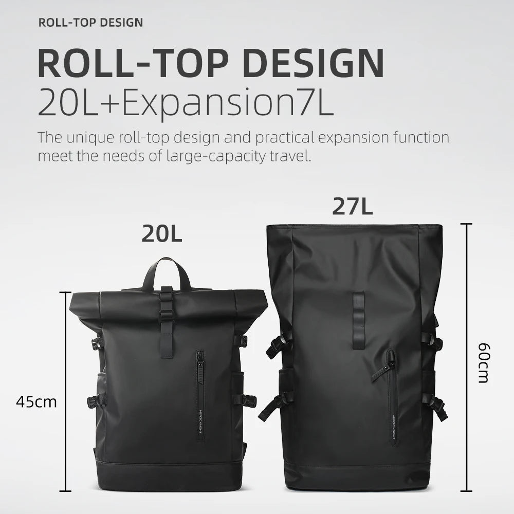 Expandable Travel Backpack with USB Port