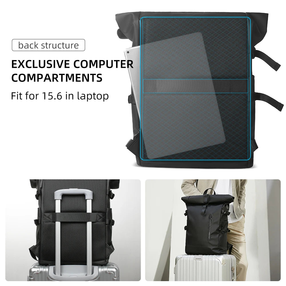 Expandable Travel Backpack with USB Port