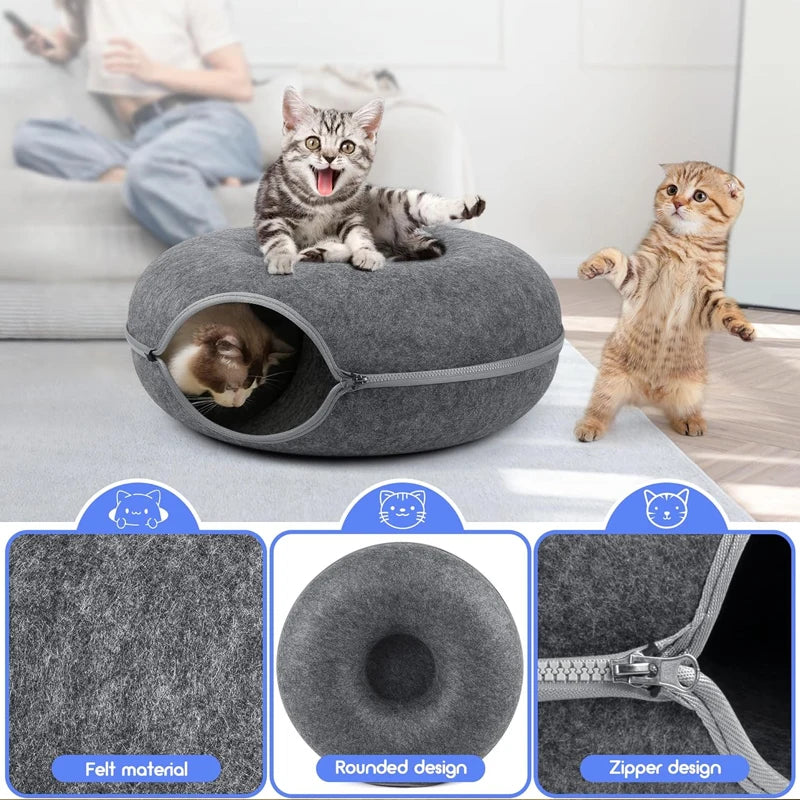Donut Cat Tunnel Bed
