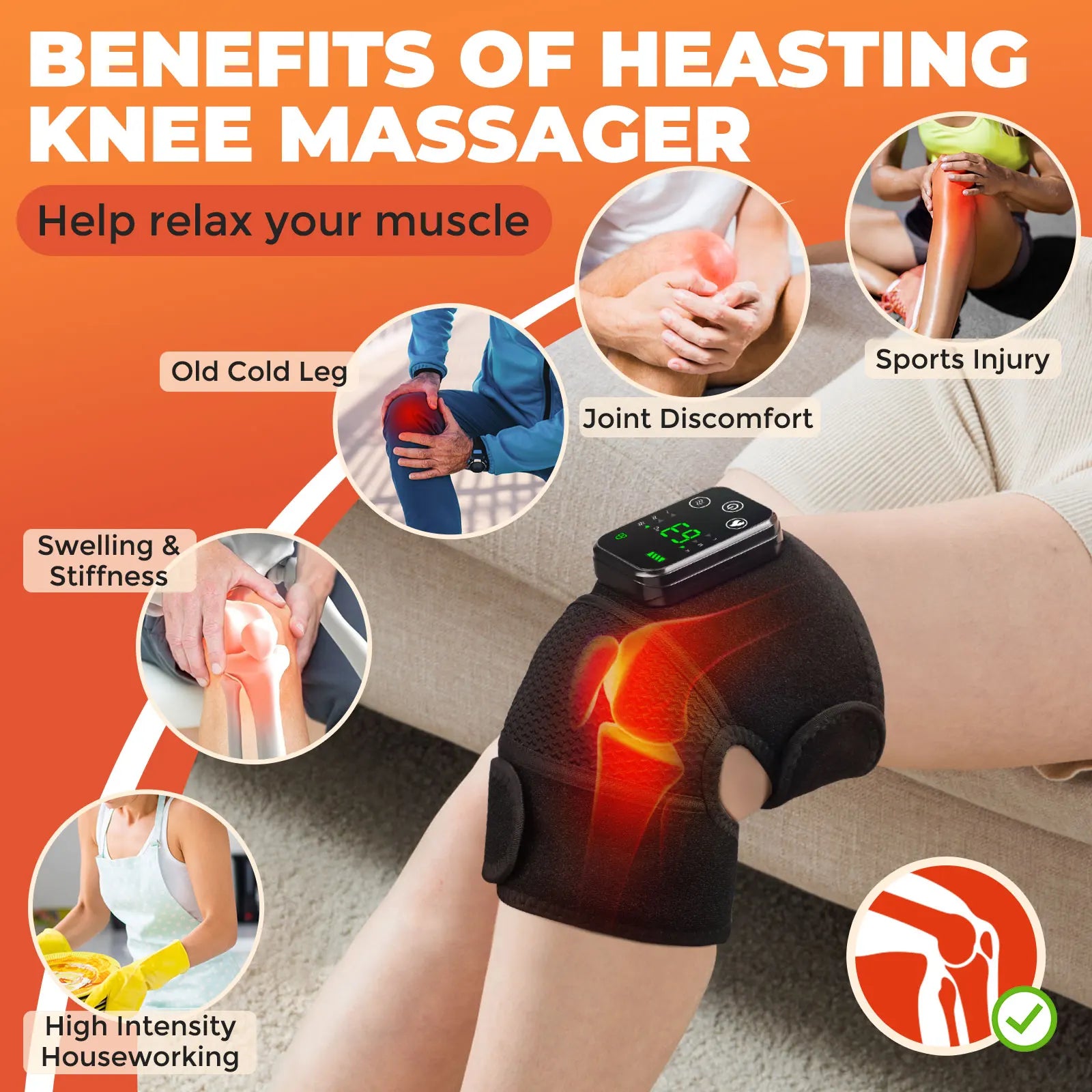 Electric Knee Heated Massager